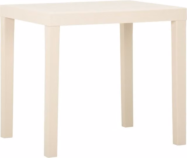 Berkfield Home White Plastic Garden Table W: 79 cm, D: 65 cm, H: 72 cm