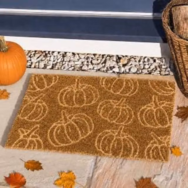 Marco Paul Pumpkin Non Slip Coir Doormat, Brown, W: 40 cm, D: 60 cm