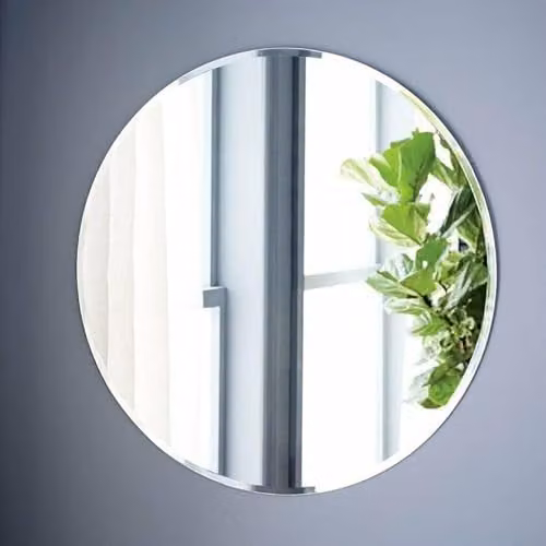DEENZ Round LED Wall Mounted Mirror in Beige, W/D: 40 x 40 cm – 4