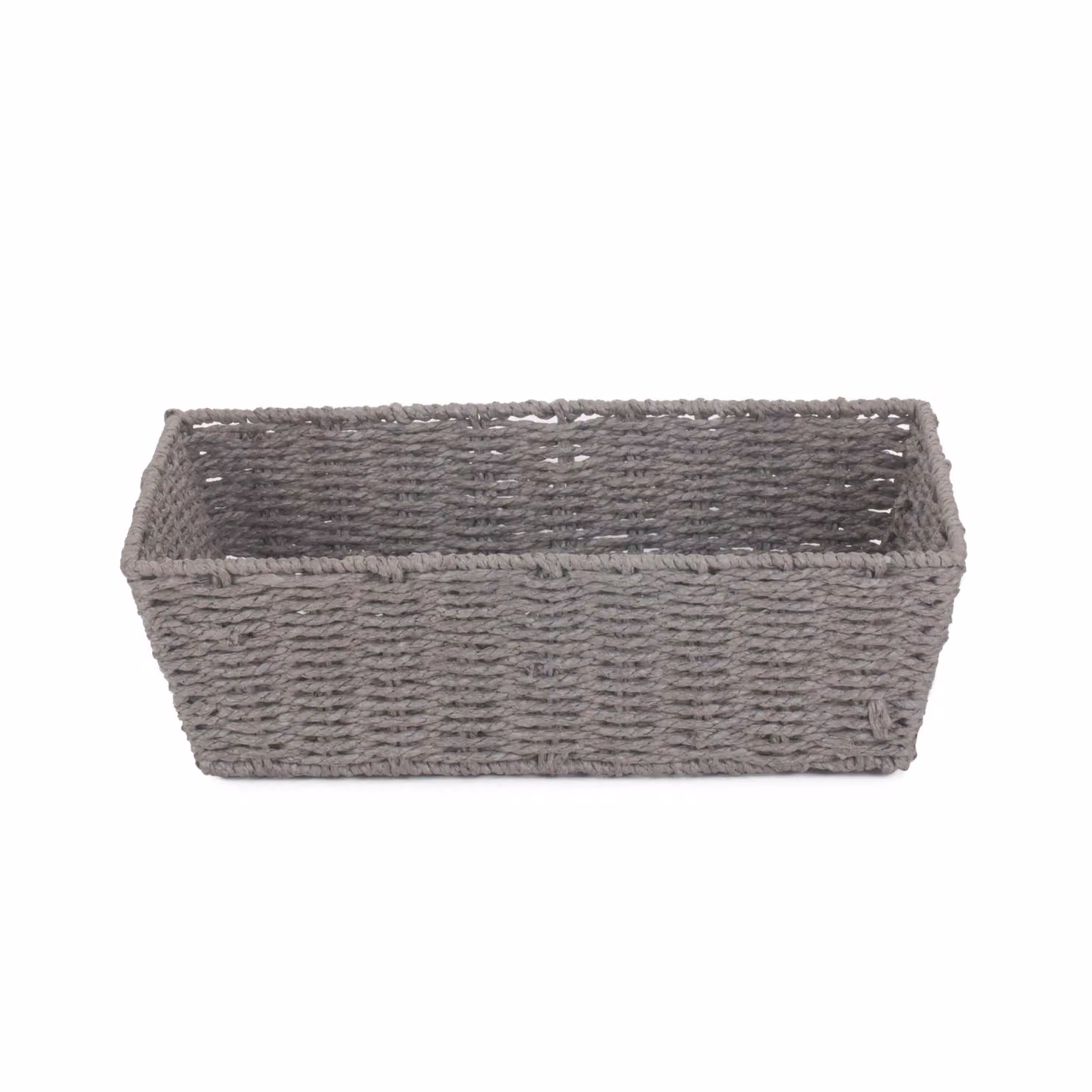 Red Hamper Rectangular Paper Rope Serving Tray in Grey and Red, Height: 12 cm – 2