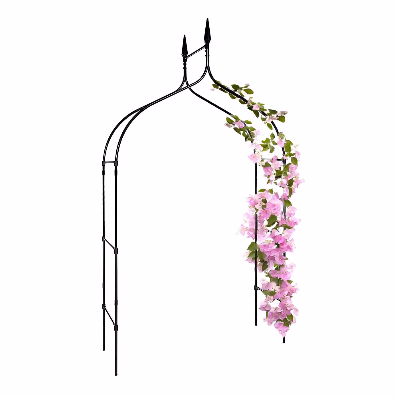 Marco Paul Minster Metal Garden Archway Trellis in Black, H 295 cm x W 140 cm x D 47 cm – 2