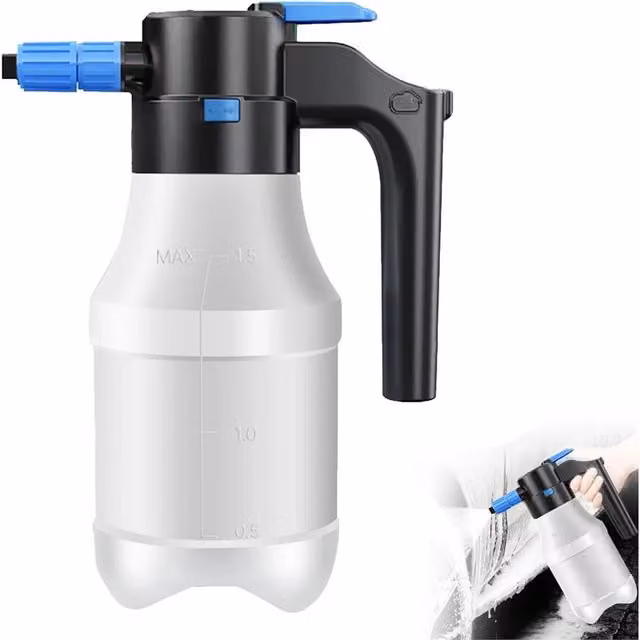 SPETLEK Battery Powered Portable Car Foaming Sprayer Bottle, White, 1.5 l