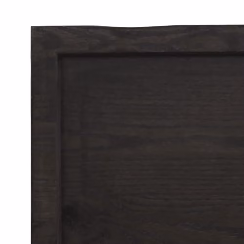 vidaXL Wall Mounted Oak Wood Shelf in Brown and Grey, W: 60 cm, D: 40 cm, H: 2-6 cm – 4