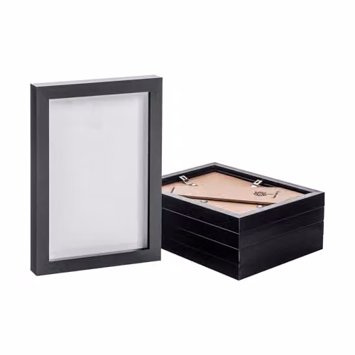 Nicola Spring Black Modern Rectangular Single Photo Frames, Pack of 5