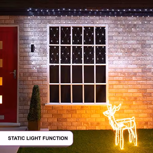 The Christmas Workshop 108 LED Bright White Net Christmas Window Lights, W/H: 120 x 120 cm – 4