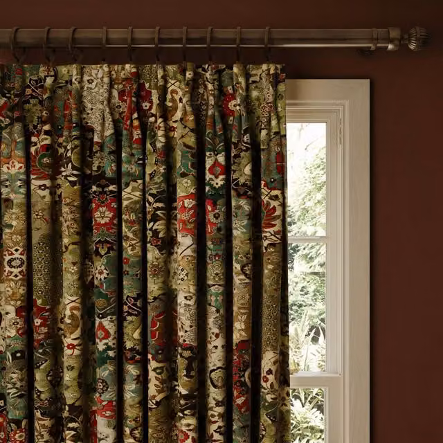 House of Hackney Caspar Velvet Curtain in Green