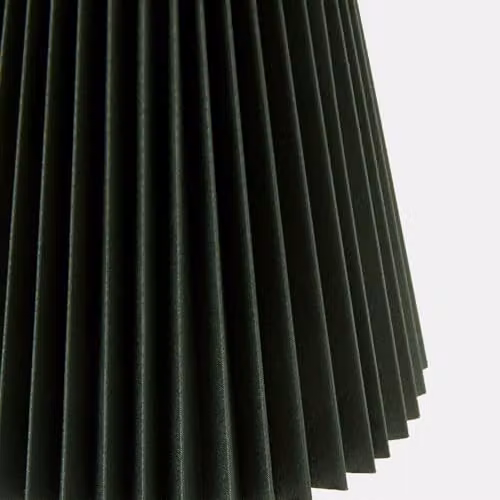 OHS Rechargeable LED Pleated Bedside Lamp in Green with Gold/Brass Accents – 3