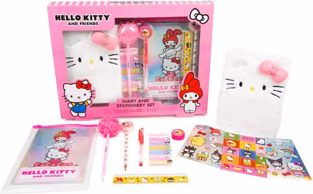 Hello Kitty Pink Diary and Stationery Set for Children