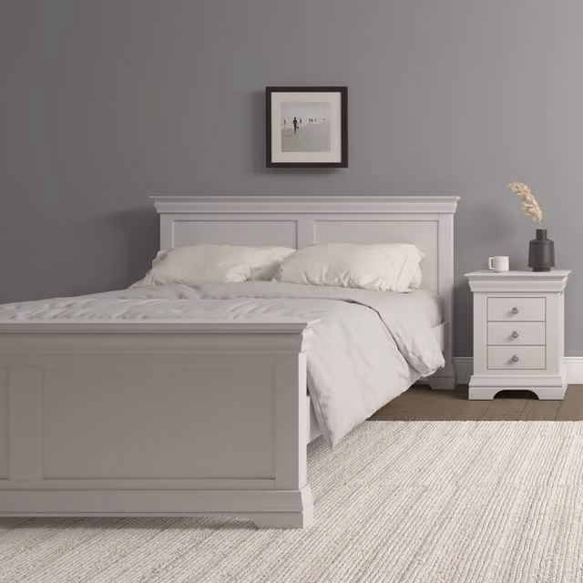 Seconique Bordeaux King Size High Foot End Bed in Ivory – 1