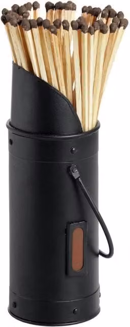 KDMD Black Metal Freestanding Matchstick Holder with 60 Matches – 1