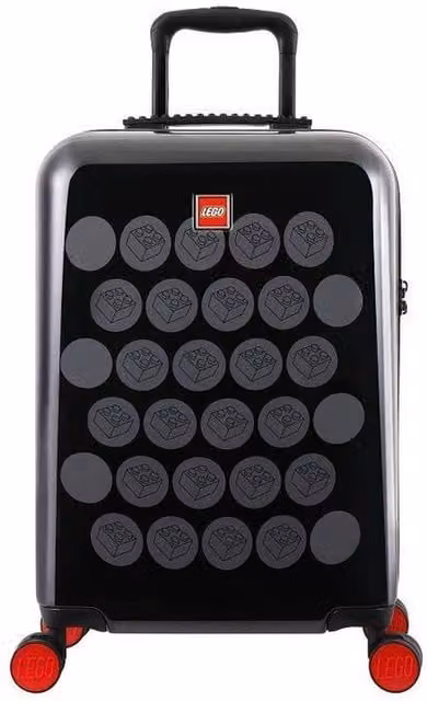 Lego ColourBox Brick Dots 40L Cabin Suitcase in Black and Grey