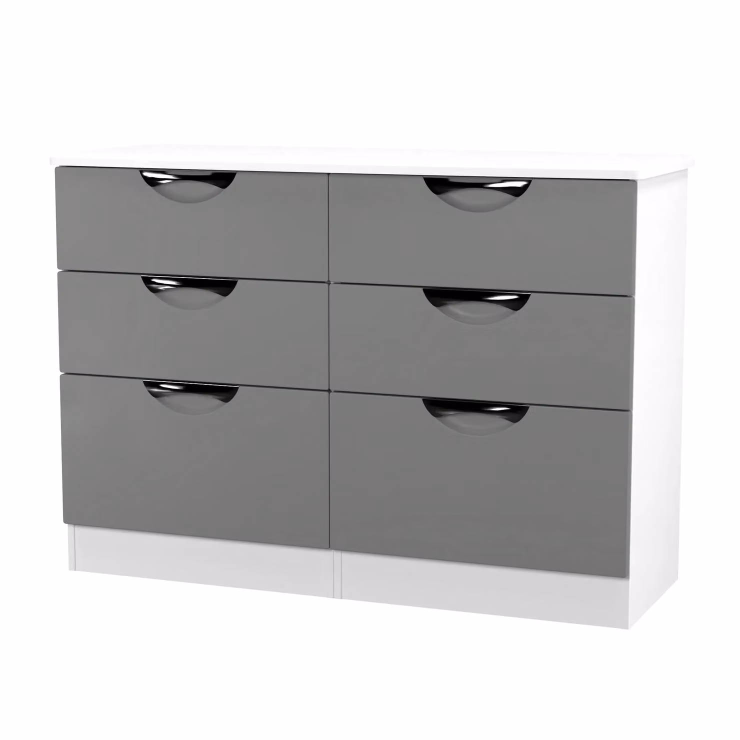 2 U Holborn Ready Assembled 6 Drawer Wide Chest in Dark Grey Matt – 2