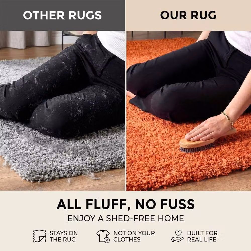 Bravich LTD Shaggy Area Rug in Orange, W/D/H: 170 x 120 x 5 cm – 5