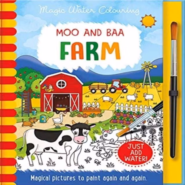 Jenny Copper Moo & Baa Farm Hardback Book in Multicolour