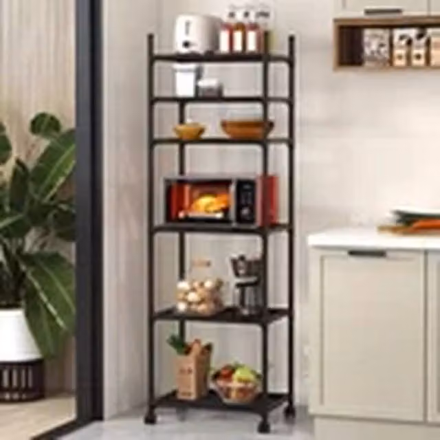 EONLION Heavy Duty 6 Tier Metal Storage Rack for Home Office, Black – 1