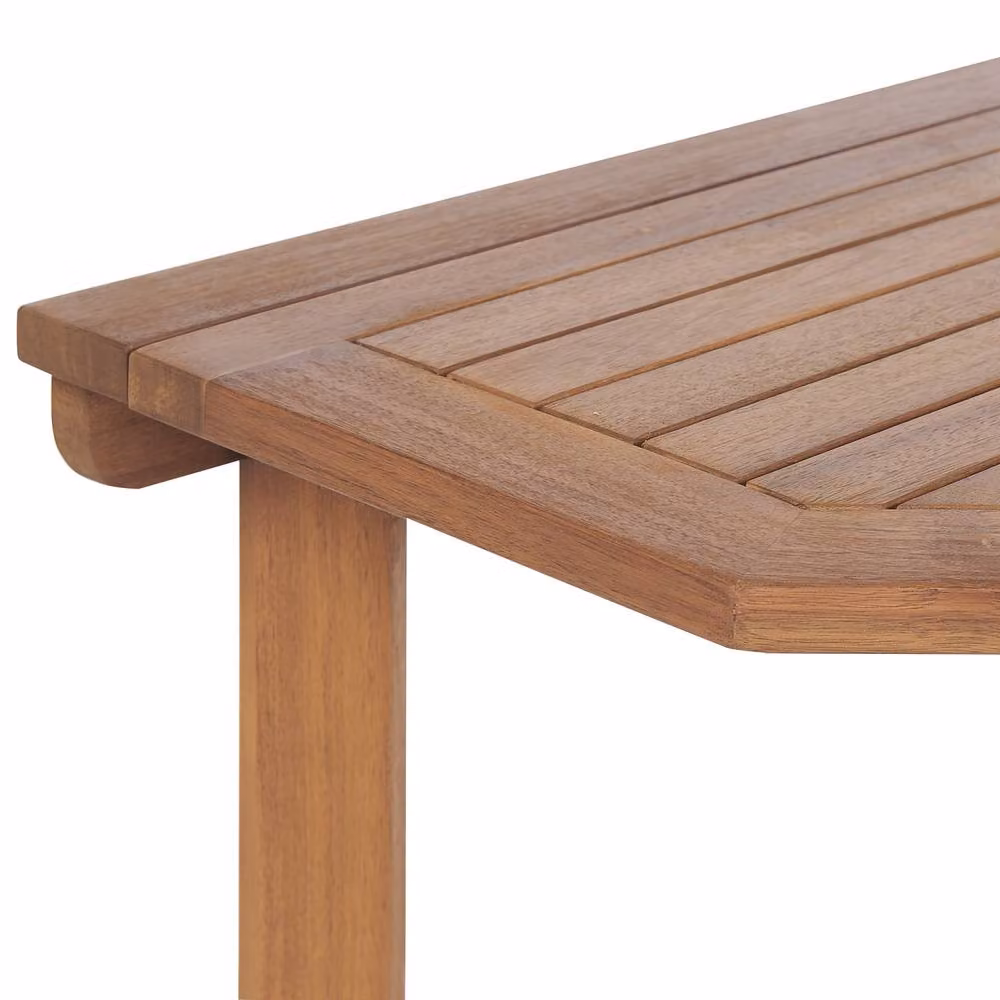 Wyld and Coco Acacia Folding Balcony Table, Brown, W: 110 cm, D: 47 cm, H: 74 cm – 4