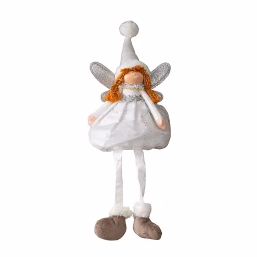 Samuel ALEXANDER Soft White Fairy Magic Christmas Tabletop Decoration with Dangly Legs, Height: 30 cm – 6