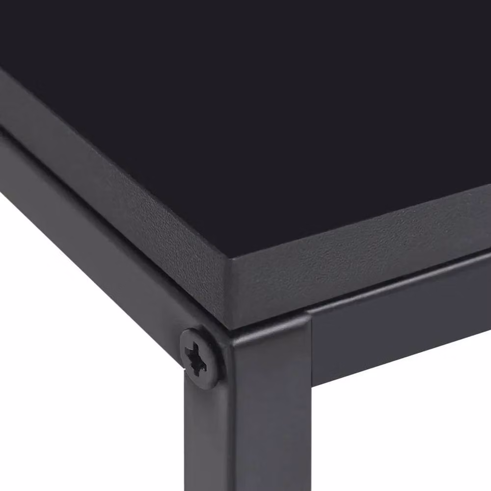EONLION Set of 2 Black Metal Nesting Side Tables – 3