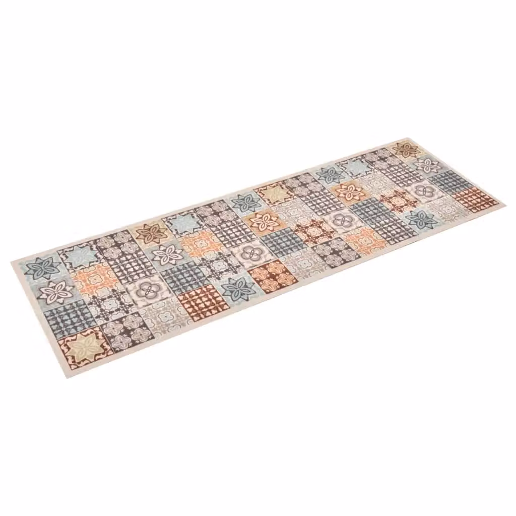 Berkfield Home Washable Mosaic Kitchen Carpet, Multicolour, W: 45 cm, L: 150 cm – 2