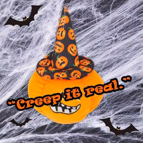 VFM e-Store Pumpkin Soft Toy Halloween Decoration in Orange and Black, W/D/H: 23 x 16 x 1 cm – 4