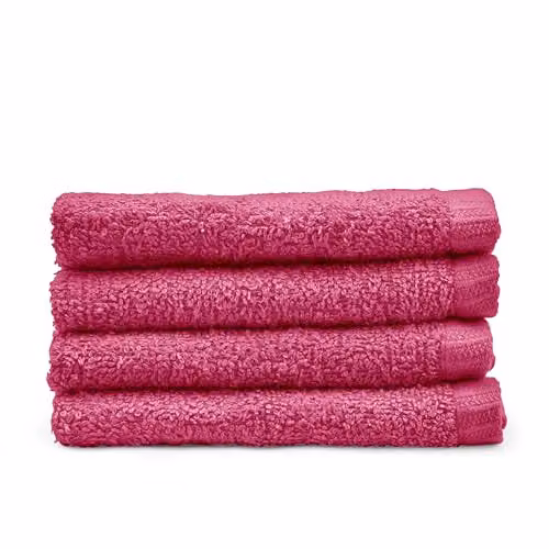 Catherine Lansfield Quick Dry Cotton Face Cloths, 4 Pack, Pink, 30 x 30 cm – 2