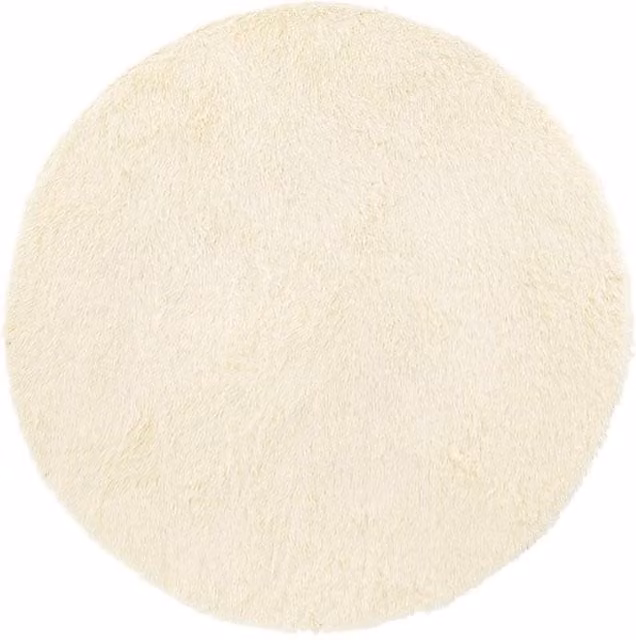 Berkfield Home NAVARRA Shaggy High Pile Rug, Beige, W/D: 160 x 160 cm