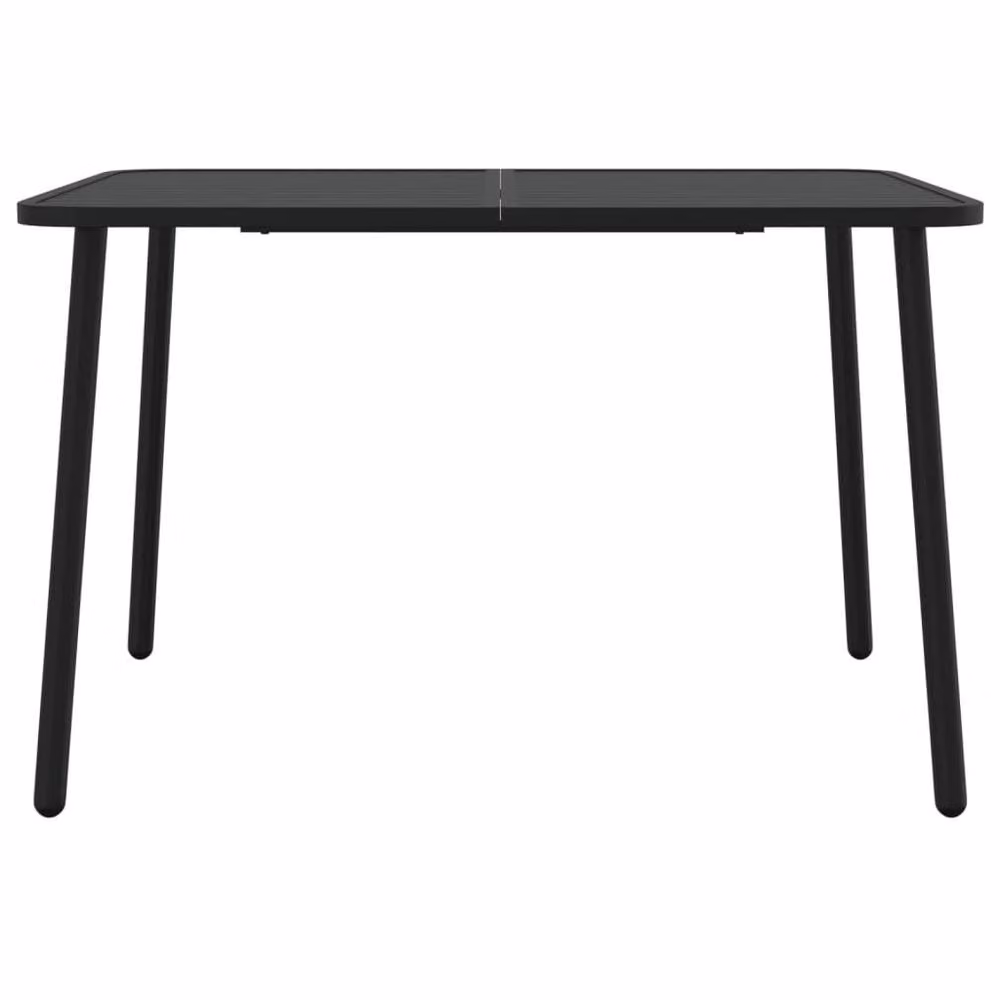 Berkfield Home Anthracite Garden Table in Black Powder Coated Steel, W/D/H: 110 x 80 x 71 cm – 3