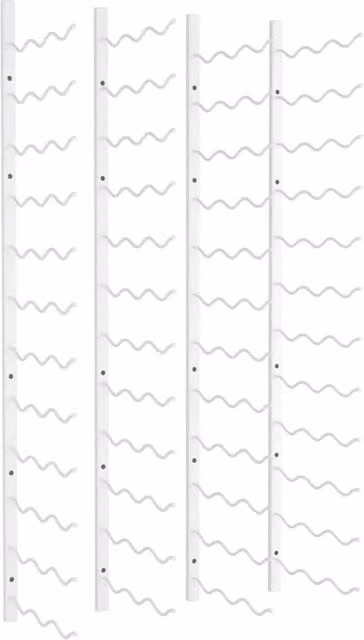 Berkfield Home Wall Mounted White Lacquered Metal Wine Rack for 36 Bottles, Set of 2 – 1