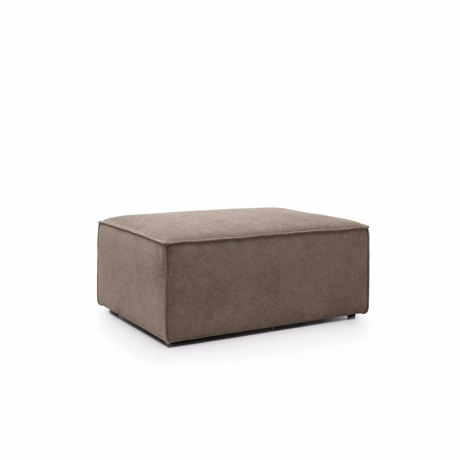 Abakus Direct Doris Rectangular Pouffe Footstool in Brown Cord Fabric, W: 94 cm, D: 69 cm, H: 41 cm – 2