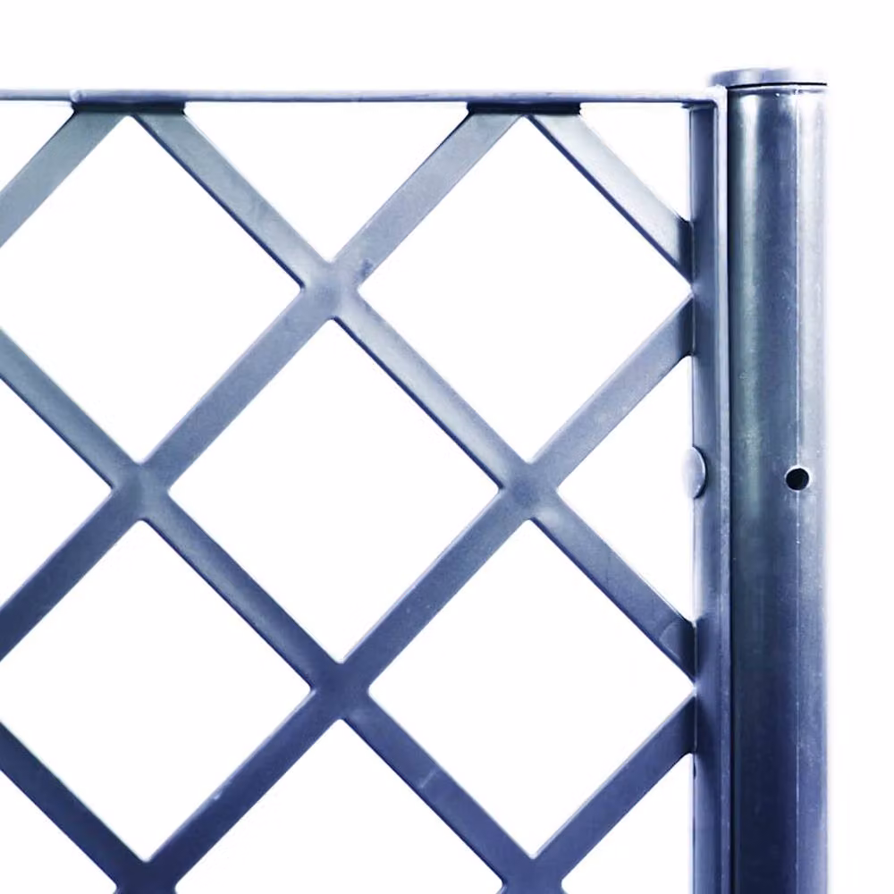 Berkfield Home Garden Planter with Trellis in Blue Grey, W/D/H: 160 x 120 x 140 cm – 6