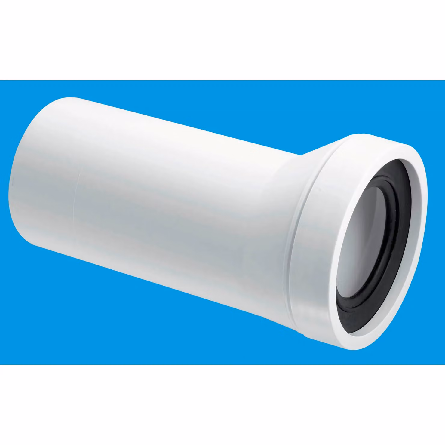 McAlpine WC-CON6 10mm Offset Adjustable Length Rigid Plastic WC Connector in White – 2