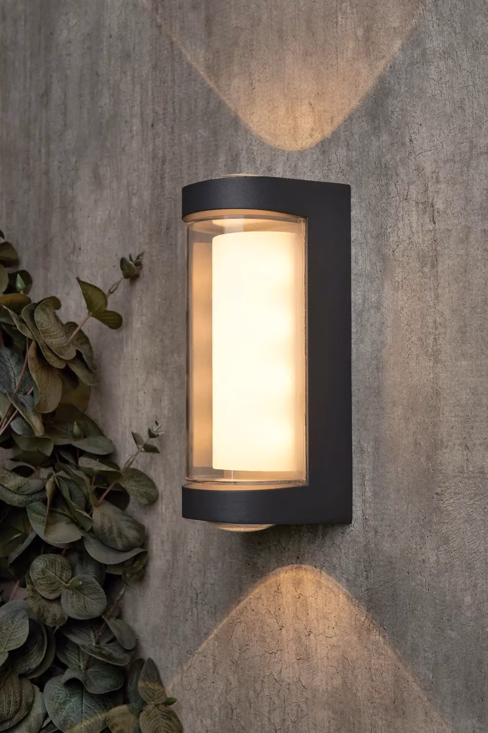 BHS Lighting Rory Anthracite Modern LED Outdoor Wall Light in Grey – 3