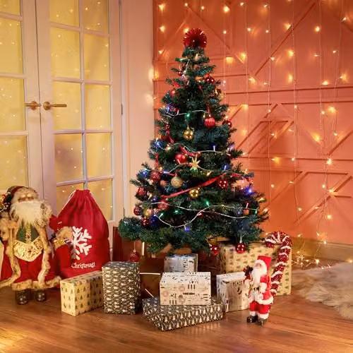 Deco Express Realistic Artificial Green Spruce Christmas Tree with Stand, H: 150 cm, W: 25.4 cm, D: 25.4 cm – 2