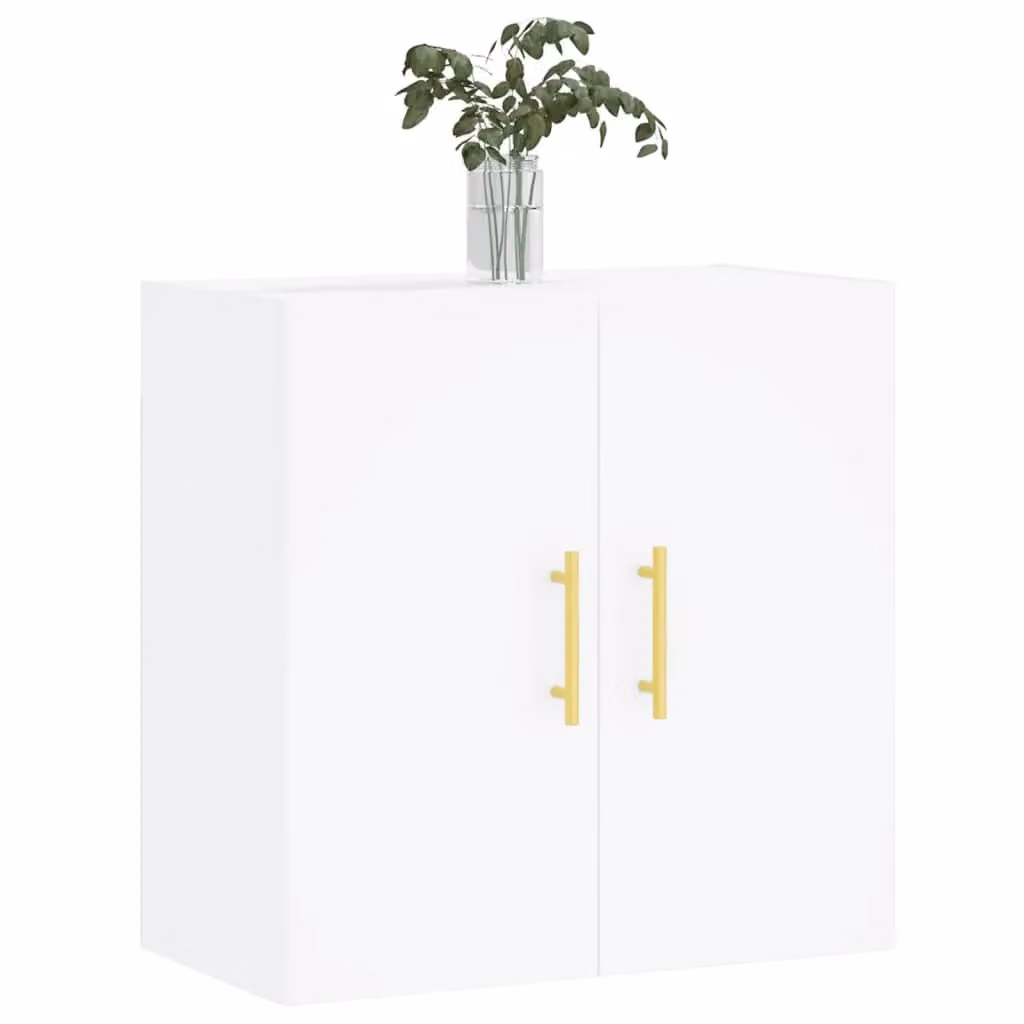 Berkfield Home White Wall Mounted Cabinet with Hinged Doors and Internal Shelves, W/D/H: 60 x 31 x 60 cm – 2