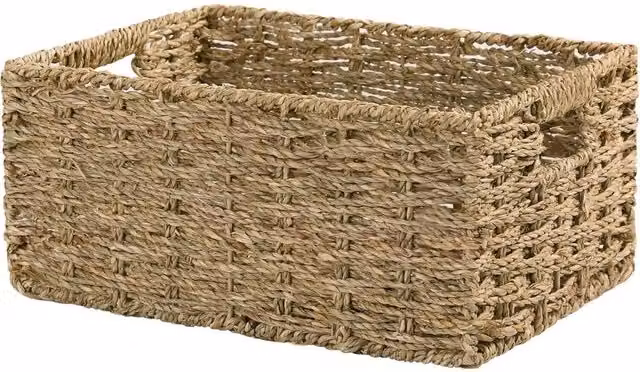 SPETLEK Large Handle Storage Shelf Display Home Organiser in Sand