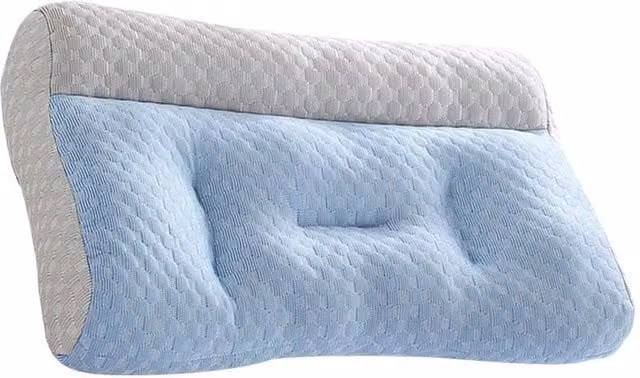 VOGREX Orthopaedic Memory Foam Contour Neck Support Pillow in Blue