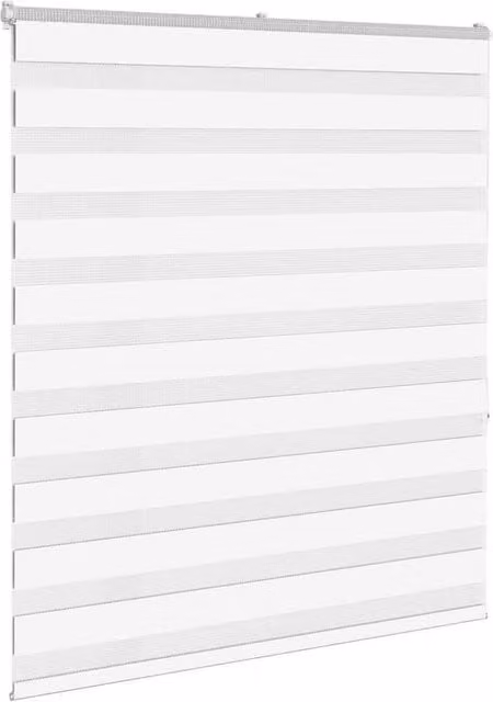 Berkfield Home Elegant Zebra Blind in White, W: 130 cm, H: 150 cm