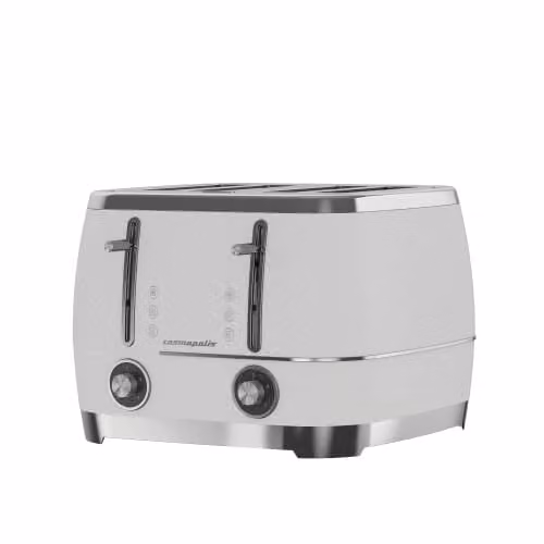 Beko Cosmopolis 4 Slice Toaster in Petrol and White with Metal Finish and Cable Storage – 1