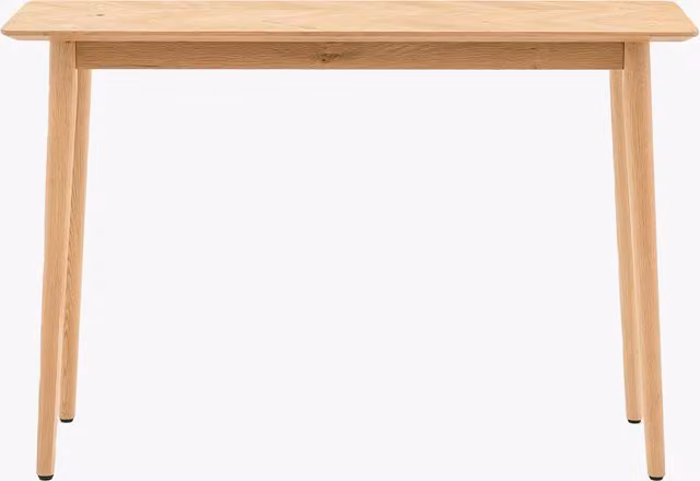 Perch & Parrow Finn Mid-Century Oak Console Table in Brown and Beige