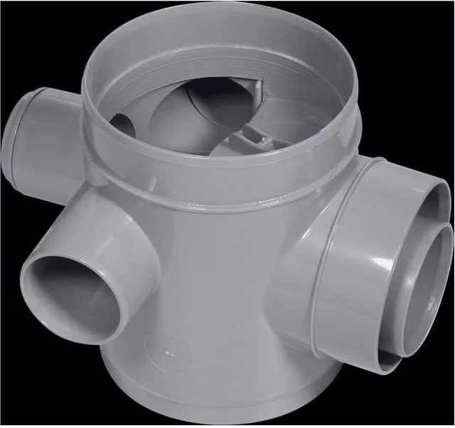 McAlpine MD100 2/3 inch Plastic Multi-Drain Floor Standing Gully in Grey