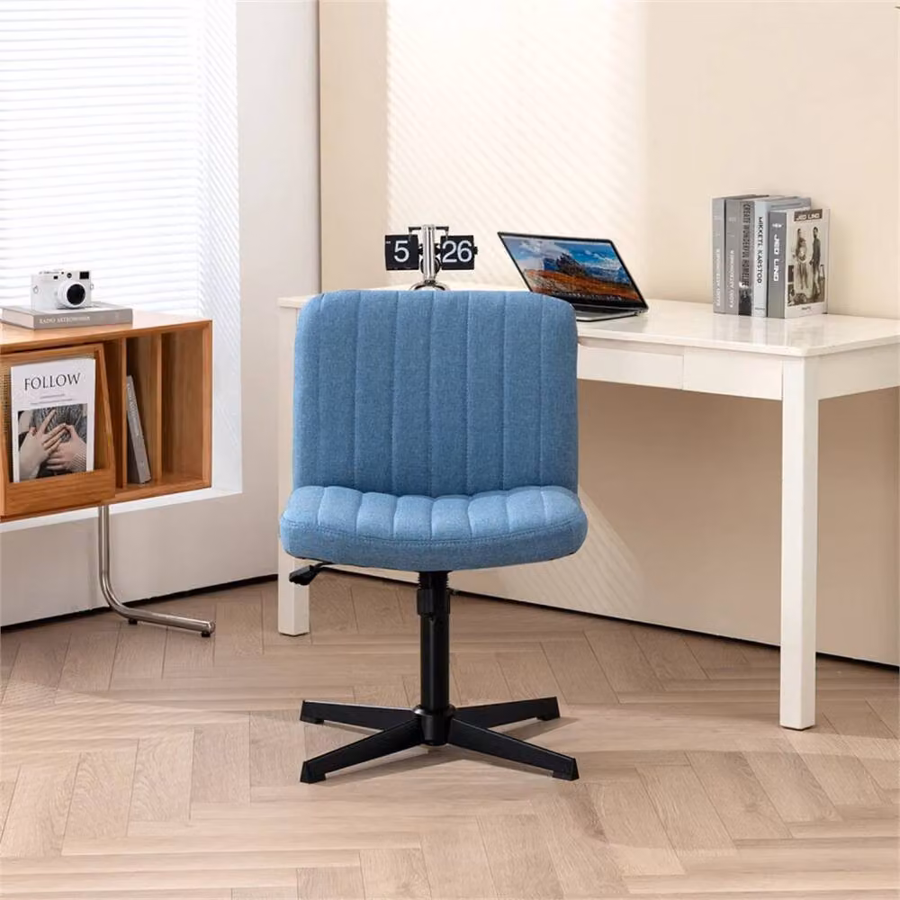 Kelvenix Modern Fabric Task Chair in Blue for Home Office – 3