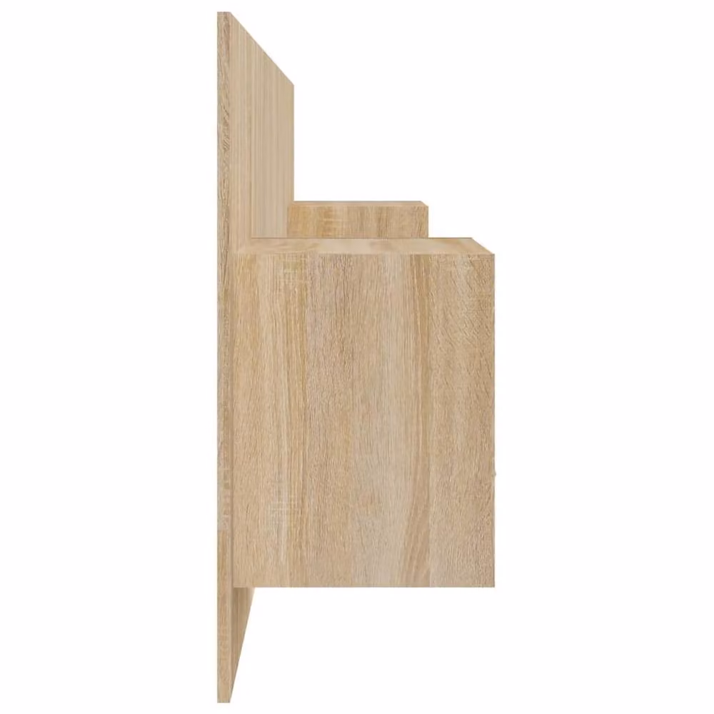 Berkfield Home Bed Headboard with Integrated Nightstand Cabinets in Sonoma Oak Brown Engineered Wood – 2