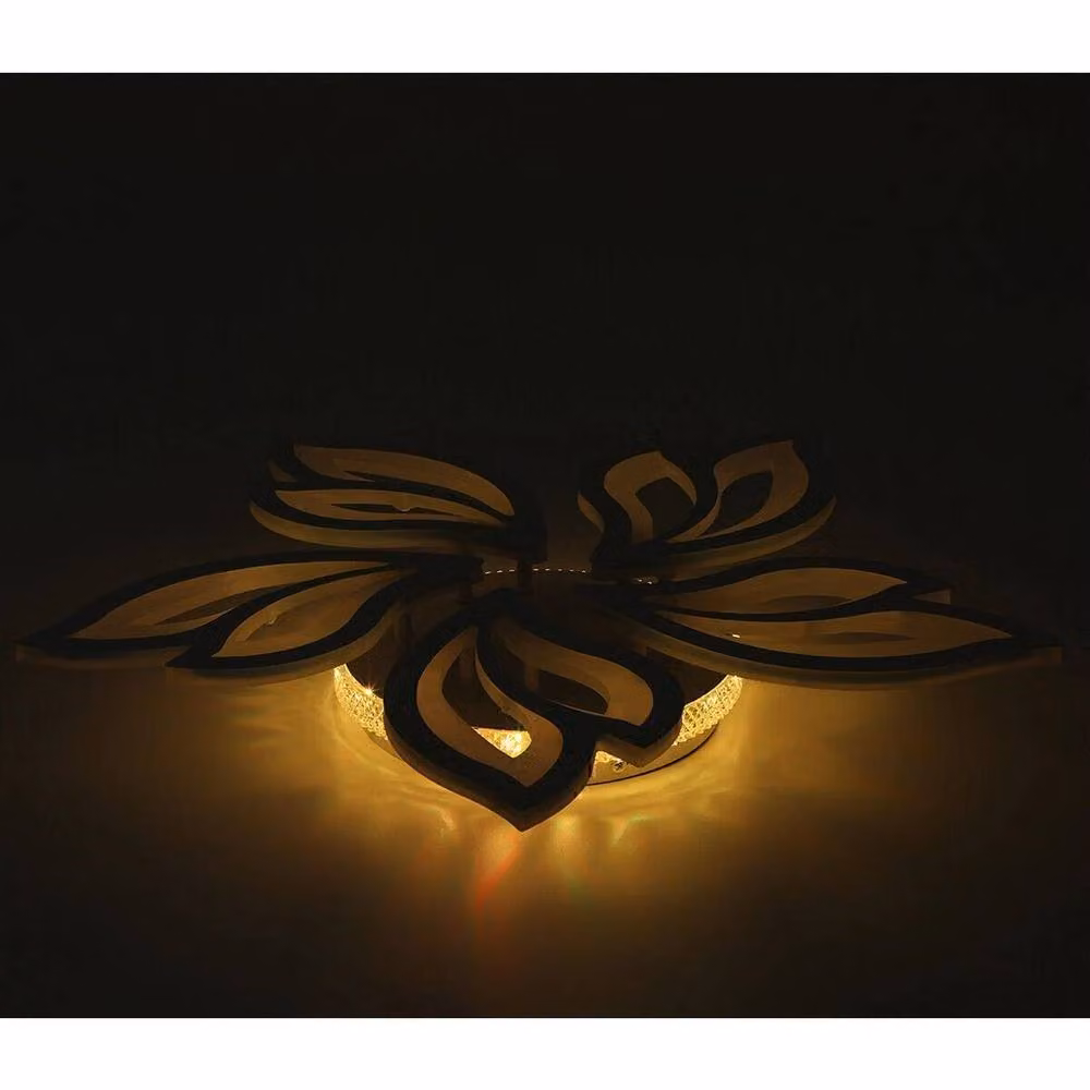 FORGEVIO Modern LED Ceiling Light with White Metal Frame, Dimmable and Remote Controlled – 3