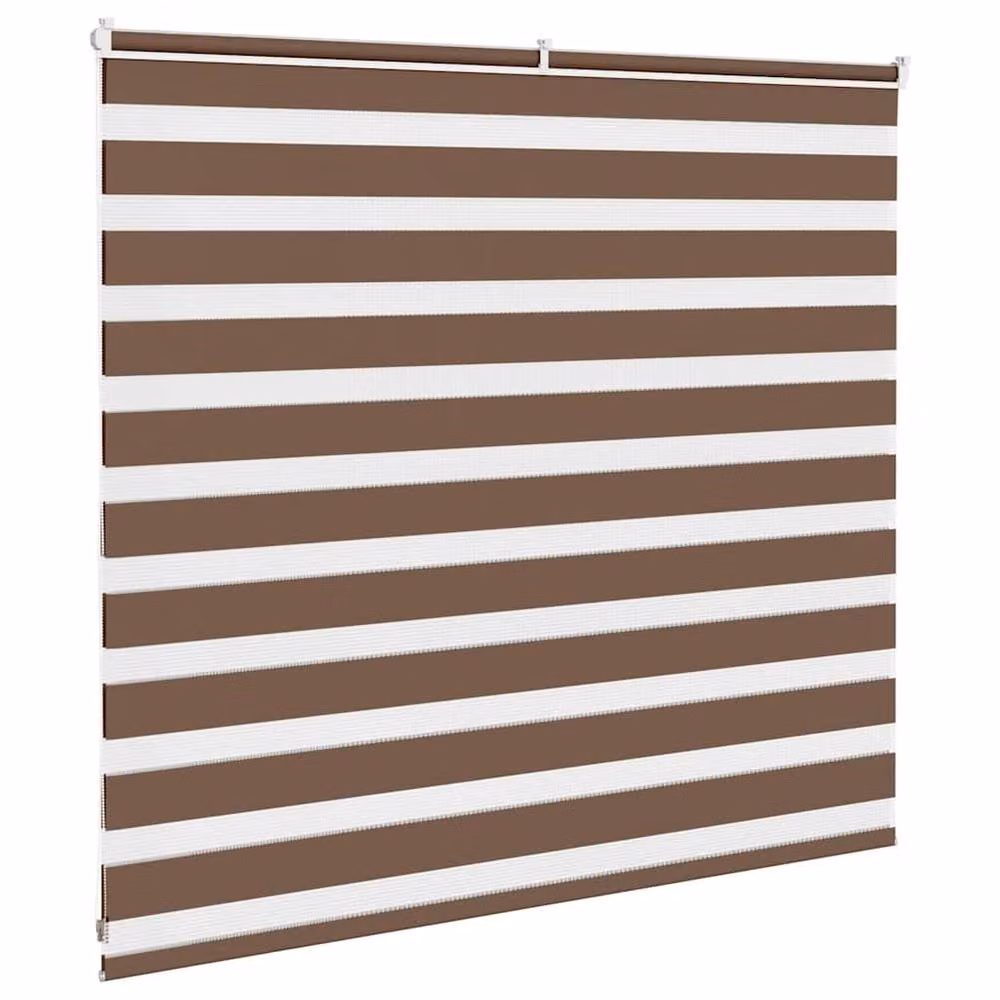 Berkfield Home Elegant Zebra Blind in Brown, W: 155 cm, H: 100 cm – 4