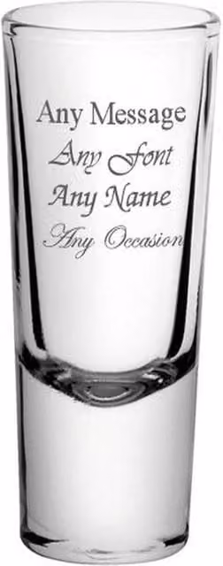 Uniqueful Personalised Engraved Shot Glass, 2oz, Clear