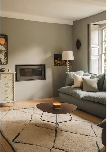 Bergen Oval Coffee Table in Warm Rust