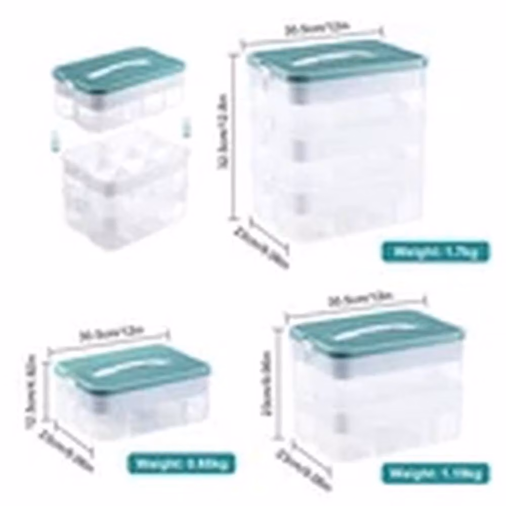 EONLION Stackable Plastic Toy Storage Box with Lid and Handles, Green – 2