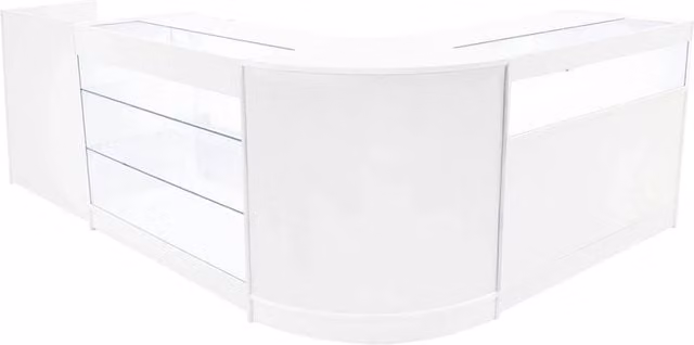 Monstershop Polaris LED Shop Counter Set K1200, B1200, TB60 & CM60 in White