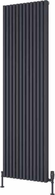 Bathroom Kingdom Albano Anthracite Designer Vertical Aluminium Radiator, Grey, H 180 cm x W 51 cm – 1