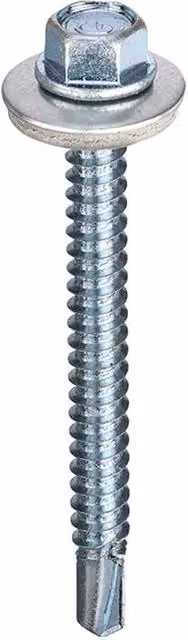 Unifix Silver Hex Head Self Drilling Cladding Screws, Box of 100